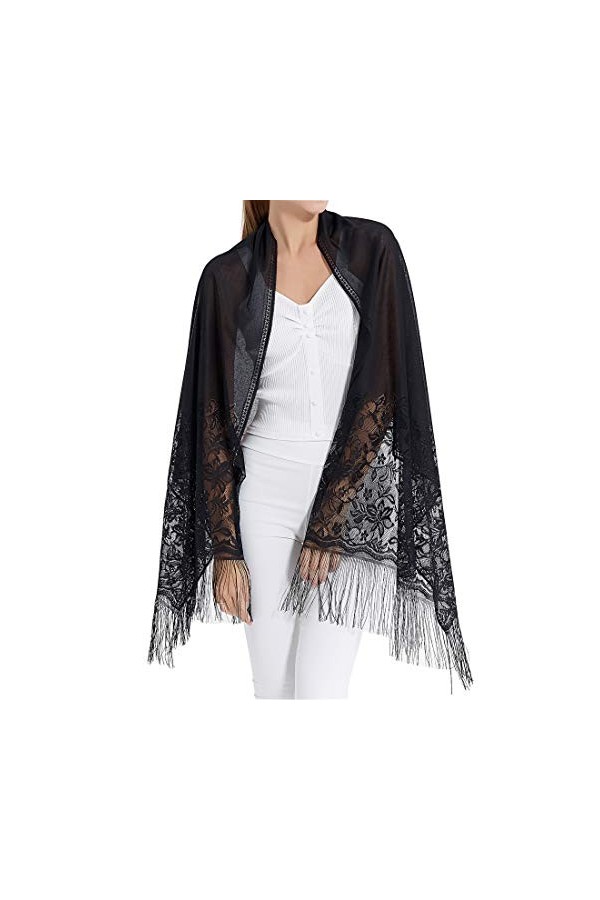 RIIQIICHY Écharpe pashmina pour femme - Pour robes de soirée - Châle formel pour mariages, Rose 4, Large