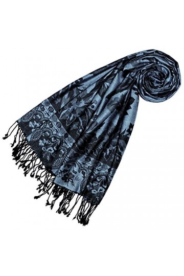 LORENZO CANA Pashmina de 100% viscose pour la femme – écharpe avec les mesures de 70 x 200 cm - une étole attrayante et noble