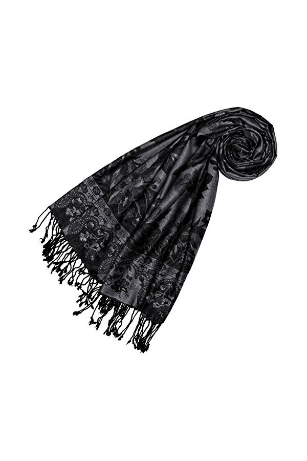 LORENZO CANA Pashmina de 100% viscose pour la femme – écharpe avec les mesures de 70 x 200 cm - une étole attrayante et noble