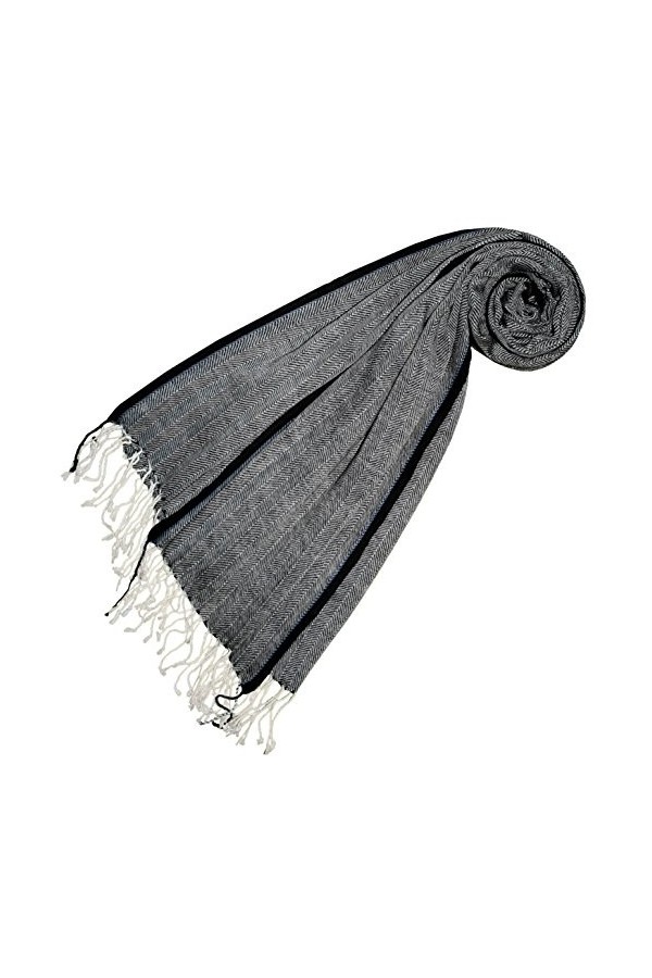 LORENZO CANA - Pashmina - À Carreaux - Femme gris gris