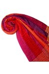 LORENZO CANA Pashmina de 90% Cotton et 10% Laine pour la femme – écharpe avec de laine merino - 70 cm x 180 cm - très coloré 