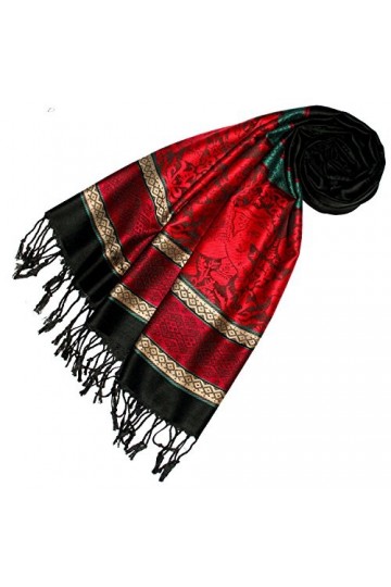 LORENZO CANA - Pashmina - Imprimé animal - Femme rouge