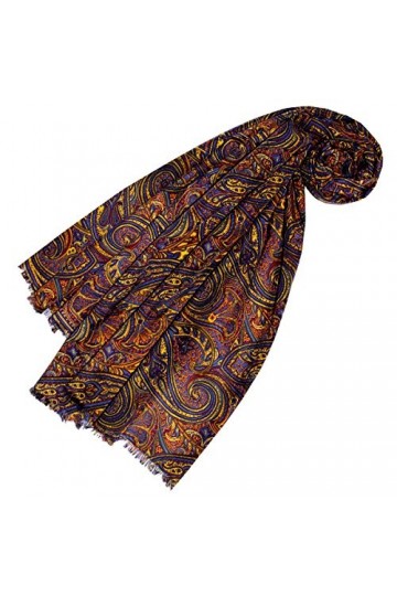 Lorenzo Cana&nbsp;–&nbsp;Luxe Designer écharpe écharpe en coton avec Soie aufwändig Imprimé Paisley marques Chiffon écharpe 70&nbsp;x 190&nbsp;cm