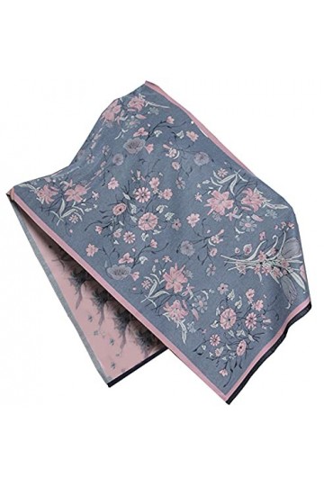 GFM Écharpe pashmina Motif floral Frlshl-1-bh-Gris-sensation Cachemire