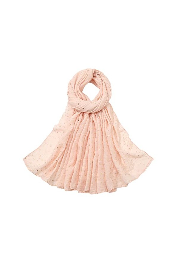 Mode Or Floral Viscose Châle Écharpe Lady Shimmer Wrap Pashmina Étole Musulman Hijab Caps