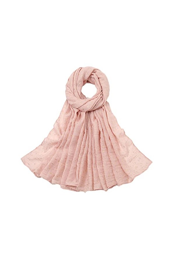 Mode Or Floral Viscose Châle Écharpe Lady Shimmer Wrap Pashmina Étole Musulman Hijab Caps