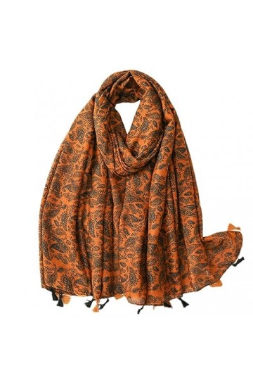 Automne Mode Polka Floral Tassel Viscose Châle Écharpe Lady Wrap Pashmina Musulman Hijab Caps