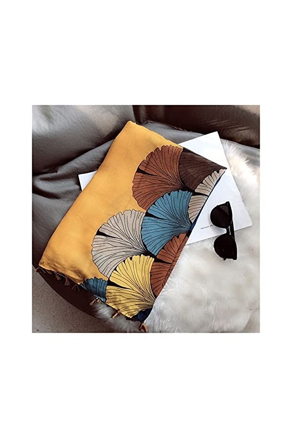 ZZLLFF Femmes Fashion Pétale Floral Floral Tassel Viscose Écharpe Écharpe Emballage Pashmina Color : 2, Size : 180cm*90cm 