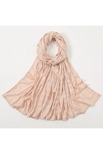 ARTQ Echarpes Femmeprintemps Spéciale Bourgeons De Neige Filé Coton Motif Pied-De-Poule 170X70Cm Femmes Écharpe Douce Châle M