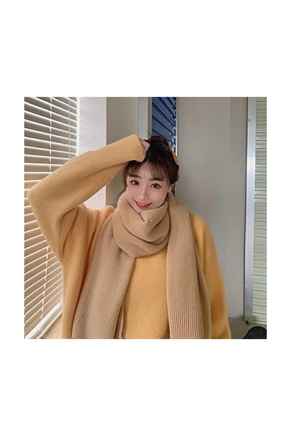 Bysonglezai Foulard Femme Cheveux pour De Hiver en Echarpe Scarf Femmes Écharpe Solide Écharpe Épais Wrap Châle Pashmina Dame