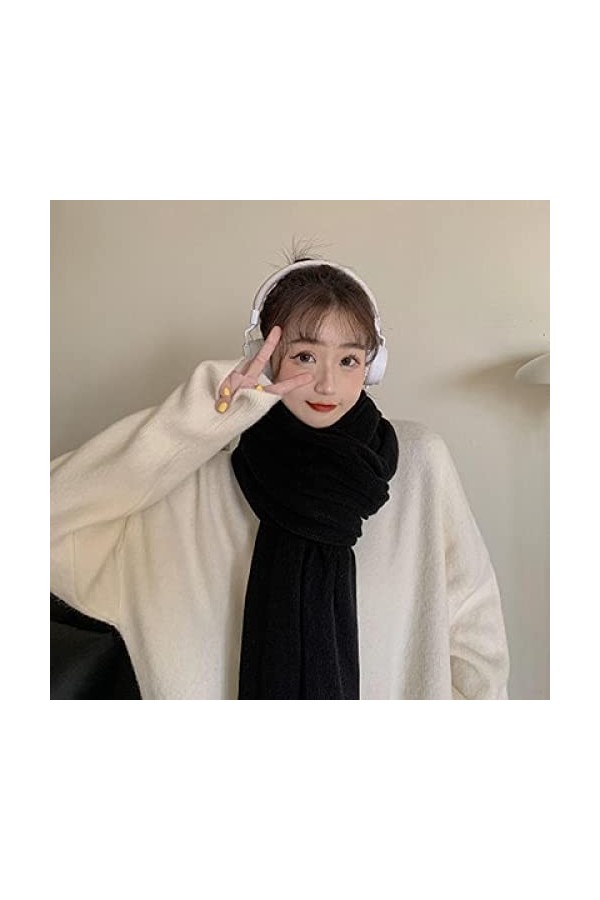 Bysonglezai Foulard Femme Cheveux pour De Hiver en Echarpe Scarf Femmes Écharpe Solide Écharpe Épais Wrap Châle Pashmina Dame