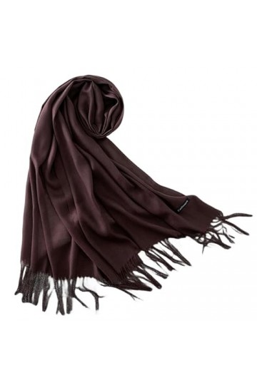 MdybF Écharpe Femme Écharpe Féminine Hivernale Châles En Cachemire Enveloppe Les Femmes Solides Longues Hijab Stômes Pashmina