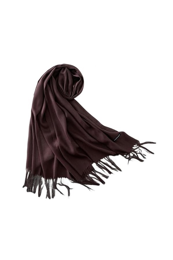 MdybF Écharpe Femme Écharpe Féminine Hivernale Châles En Cachemire Enveloppe Les Femmes Solides Longues Hijab Stômes Pashmina