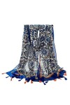 Automne Viscose Coton Écharpe Femmes Belle Floral Châles Wraps Écharpes Minces Mode Glands Pashmina Foulard