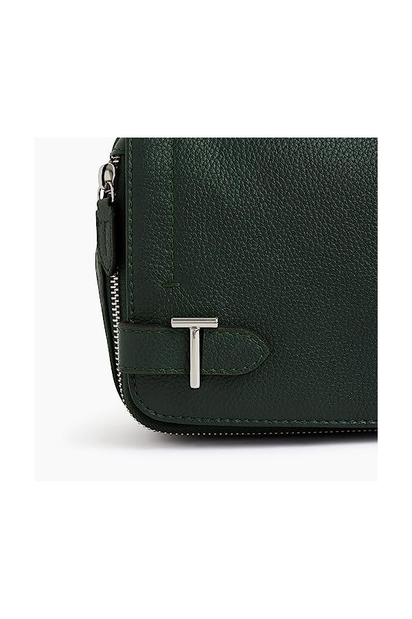 Le Tanneur, petit sac bandoulière, besace, en cuir grainé, simone, femme, 2 poches plates, poche zippée, 2 soufflets zippés, 