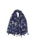 Mode Floral Tassel Viscose Châle Écharpe Lady Wrap Pashmina Bandeau Musulman Hijab