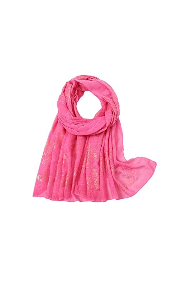 Écharpe Châle En Viscose Florale Dorée Bronzant Tête Douce Enveloppe Pashmina Étole Hijab Musulman