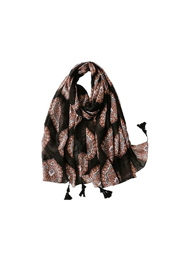 Automne Mode Floral Gland Viscose Châle Écharpe Dame Doux Wrap Pashmina Étole Musulman Hijab