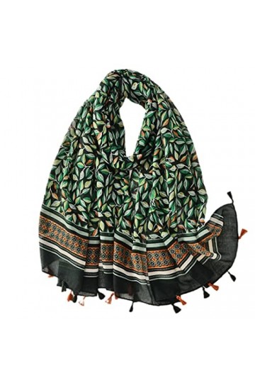 Automne Mode Bohème Floral Gland Viscose Châle Écharpe Dame Mince Wrap Pashmina Étole Hijab