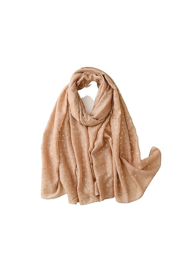 Automne Mode Polka Floral Viscose Châle Écharpe Shimmer Pashmina Étole Musulman Hijab Snood