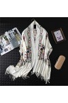 XKUN Écharpe Femme Femmes Écharpe Broderie dhiver Cachèdes Cachèdes Cadves Lady Châles Et Wraps Couverture Féminine Pashmina