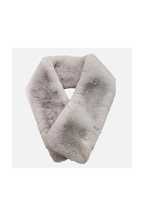 SAGIUSDM Mode Femmes Écharpe en Fourrure Couleur Pure Automne Hiver Chaud Confortable Doux Naturel Femelle Qualité De Écharpe