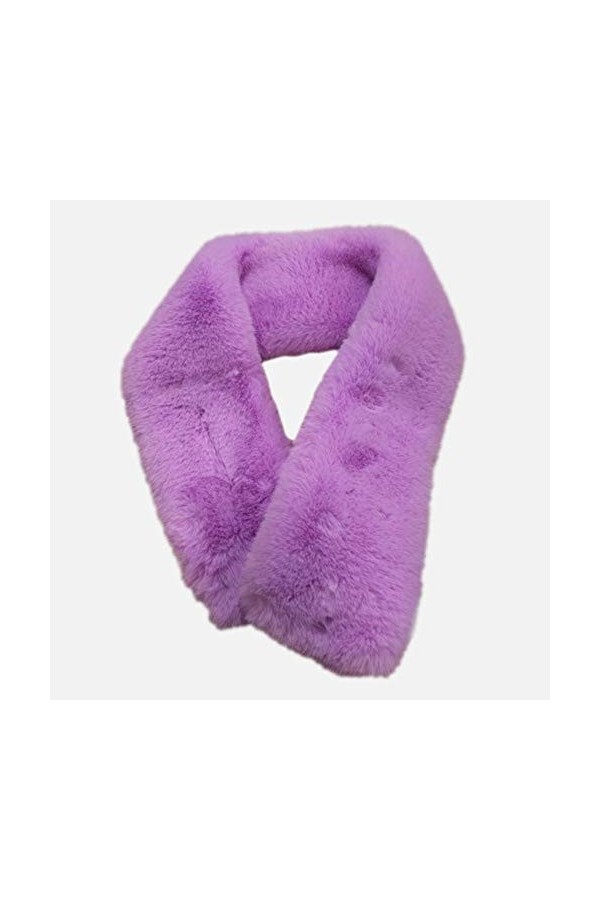 SAGIUSDM Mode Femmes Écharpe en Fourrure Couleur Pure Automne Hiver Chaud Confortable Doux Naturel Femelle Qualité De Écharpe