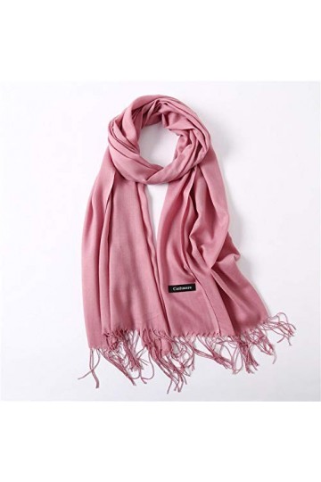 Bysonglezai Classic Solid Color Winter Scarves Femmes Mode Tassels Thin Scarf Long Soft Haute Qualité Châles Wraps 110g31