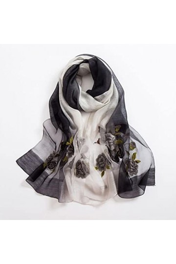 UKKO écharpe Mode Femmes Mousseline Soft Soft Wrap Foulard Dames Écharpe Écharpe Écharpes Imprimé Campots De Mousseline De So