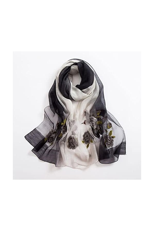 UKKO écharpe Mode Femmes Mousseline Soft Soft Wrap Foulard Dames Écharpe Écharpe Écharpes Imprimé Campots De Mousseline De So