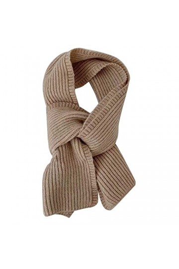 Écharpes Écharpe Femme Hiver Couleur Unie Courte Tricot Étudiant Automne Et Hiver Japonais Col Doux All-Match Onesize Brightb