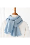 WYCSDD Écharpes en Cachemire Bleu Ciel Femme écharpe dhiver Adultes écharpe en Laine Chaude tricotée Dames Filles Enfants Pe