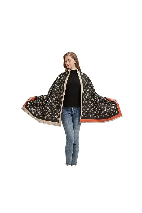 Woaipati Écharpe pashmina en cachemire doux pour femme pour robe de soirée, demoiselle dhonneur, mariage, hiver chaud, 01 - 