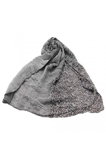 Gianmarco Venturi Pashmina Pashmina Écharpe tachetée 100 % polyester 180 x 90 cm Gris