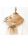 WYCSDD Écharpe en Laine Rose Femmes imprimé Lotus Automne Hiver Minces Longues écharpes Bandana châle Causal Mode Pashmina Da