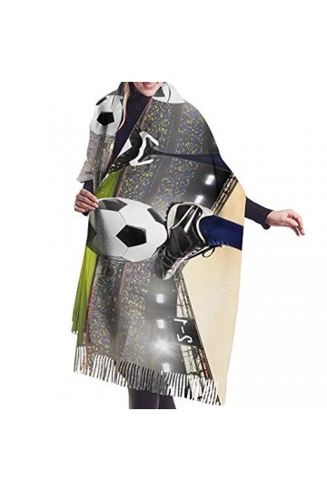 JUGUU Echarpes Cachemire Decontracteballons De Terrain De Football De Gymnastique Conception De Football Châle En Cachemire É
