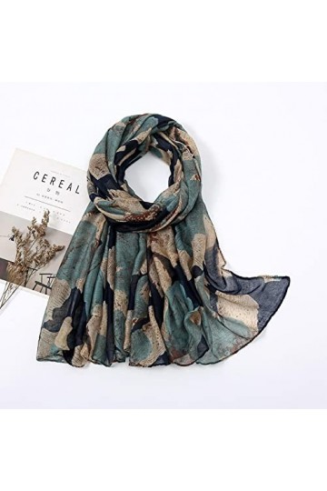 Bysonglezai Foulard Femme Cheveux pour De Hiver en Echarpe Scarf Automne Nouvelle Mode Rétro Big Floral Viscose Écharpe Dame 