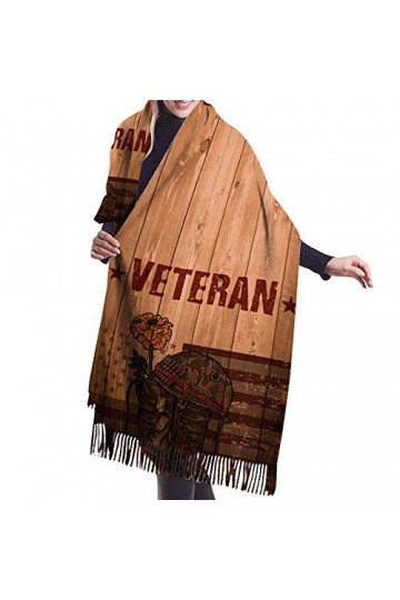 JUGUU Foulard Pour Femmeprintemps Hiver Femmes Écharpe Drapeau Fleurs Bottes Grain De Bois Rétro Chaud Écharpes En Cachemire 