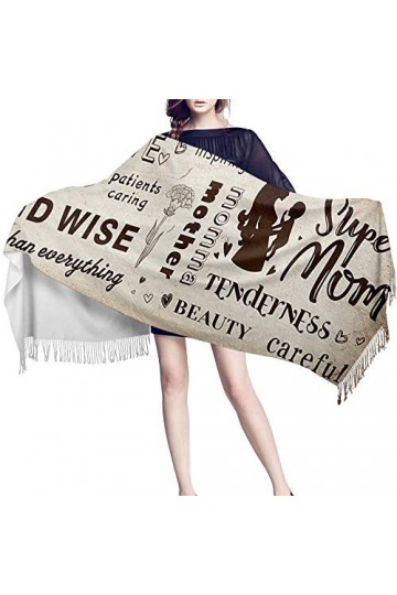 JUGUU Echarpes Et Foulardscachemire Femmes Écharpe Fête Des Mères Vintage Bois Hiver Chaud Châle Et Enveloppes Bandana Pashmi