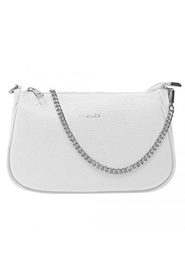 Parubi Sac Porté Épaule pour Femmes, Petit Sac Main en Cuir Véritable, Fabriqué en Italie, Sac à Main Élégant avec Bouble Ban