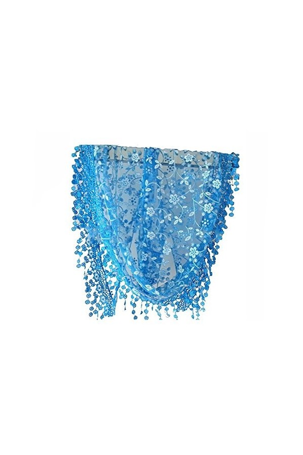 ZUMUii Butterme Femmes Dentelle Glands Burnout Pure Impression Florale Triangle écharpe col châle Wrap élégants Wraps Écharpe