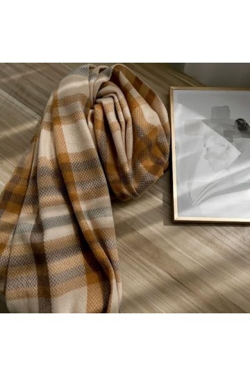 TOBILE Écharpe Femmes Sweet Fringe Scarpe Épaissie De Châle en Cachemire À Imitation Chaude-Khaki,180 * 68 Cm