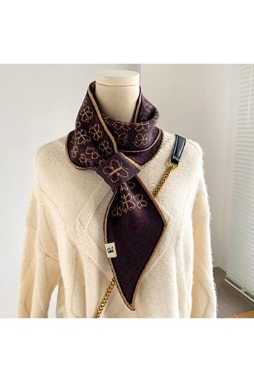 Bysonglezai Foulard Femme Cheveux pour De Hiver en Echarpe Scarf Écharpe Tricotée Nouveau Design Nœud Papillon Nouvelle Laine