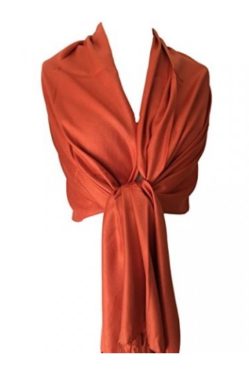 Purple Possum UK - Pashmina - Femme Orange Orange, Burnt Orange, Rust L