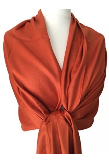 Purple Possum UK - Pashmina - Femme Orange Orange, Burnt Orange, Rust L