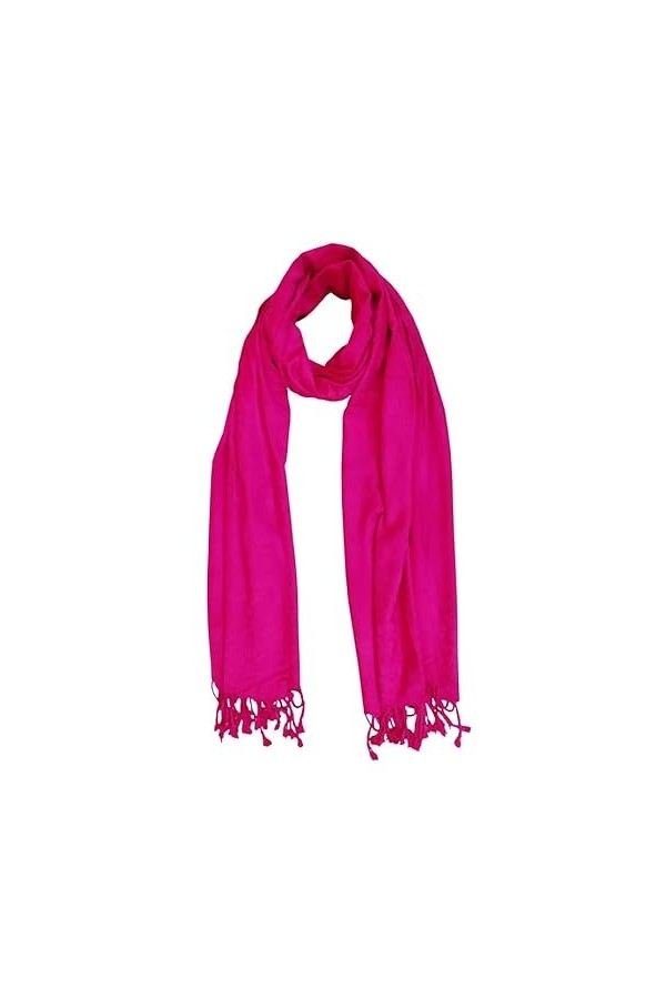Rastogi Handicraft Grand châle pashmina pour femme extra doux au toucher cachemire, taille 203 x 76 cm, Châle Rose, 83" Inche