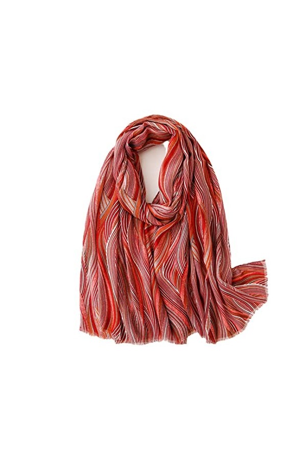 RILOOP Châle en Viscose à franges pour femme, écharpe imprimée, Pashmina doux, étole, Hijab musulman