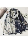 OUSIKA Patchwork Floral Double Usage châle, enveloppes Pashmina étole Musulman Hijab Gland Viscose écharpe Femmes Imprimer ch