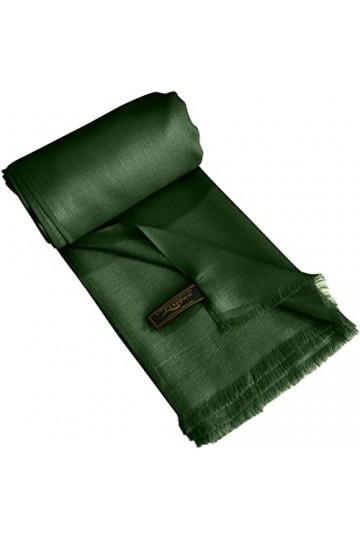 CJ Apparel Frange vert émeraude - Couleur unie - Châle - Écharpe de secondes - Couvre-visage - Pashmina, vert émeraude, taill