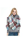 DORRISO Classique Femme Écharpe Grand Tartan Echarpe Châle Automne Hiver Chaud Écharpe Grand Plaid Pashmina Écharpe Châle Wra